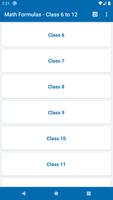 Math Formulas - Class 6 to 12 海報