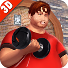 胖男孩健身房锻炼：健身和健美游戏 图标