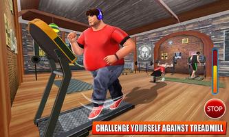 胖男孩健身房锻炼：健身和健美游戏 海报