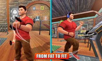 胖男孩健身房锻炼：健身和健美游戏 截图 1
