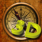 Old Compass 3D Zeichen