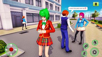 Anime High School Sim Girl 3D imagem de tela 2