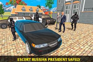 Russische president limo heli-poster