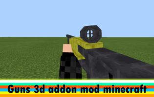 3D SURVIVOR GUNS mod for MCPE poster
