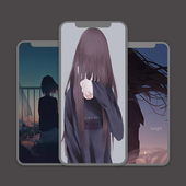 sad anime aesthetic wallpaper HD icon