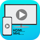 MHL HDMI USB Connector phone with tv icône