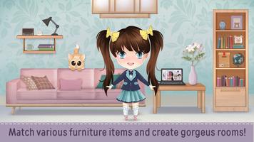 Anime Doll House Decoration Games اسکرین شاٹ 1