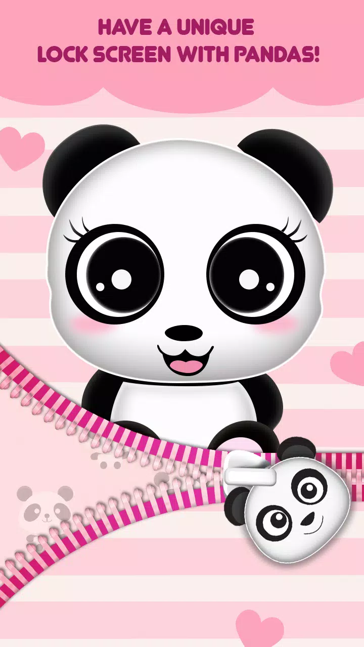 Cute Panda Zipper Lock Screen APK للاندرويد تنزيل