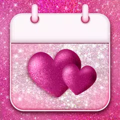 Glitter Heart - Cute Calendar  APK download