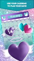 Glitter Heart - Cute Calendar  اسکرین شاٹ 3