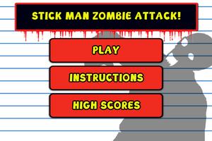 Stick Man Zombie Attack captura de pantalla 2