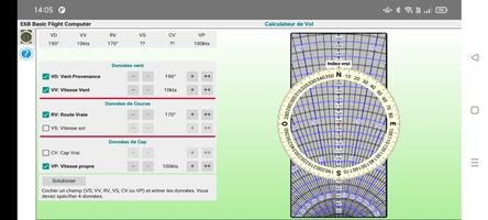Calculateur de vol E6B de base Affiche