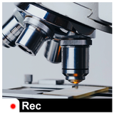 câmera de microscópio ícone