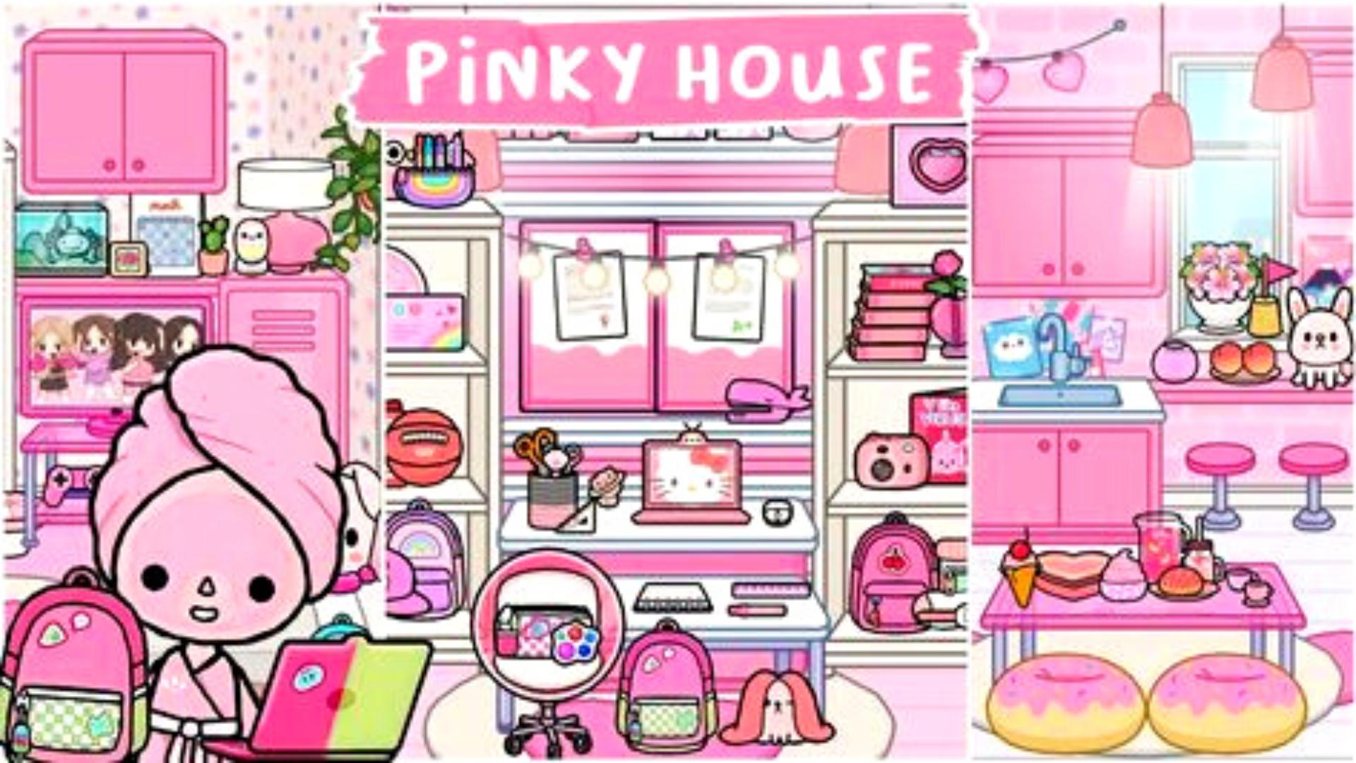 Hello toca boca. Розовая тока бока. Тока бока розовый дом. Тока бока розовая комната. Тока бока обустраивать дом в розовом цвете.