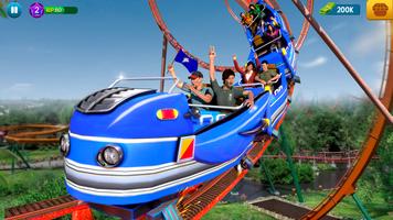 Roller Coaster 3D - Theme Park Cartaz