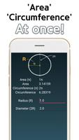 Circle Area Circumference Calc capture d'écran 1