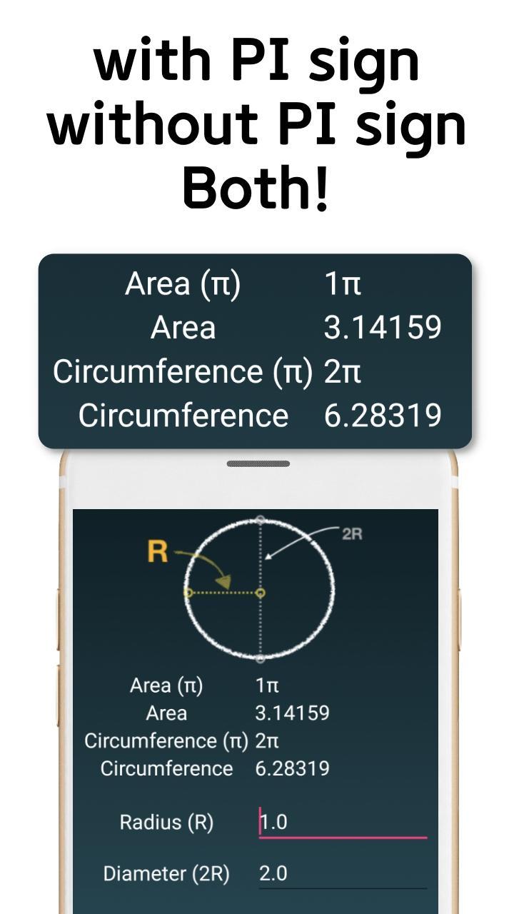 Описание для Circle Area Circumference Calculator.