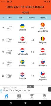 Latest euro 2021 results