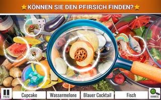 Wimmelbilder Essen Spiele – Gedächtnistraining Plakat