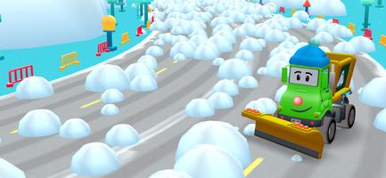 Street Snow Plow game for kids ポスター