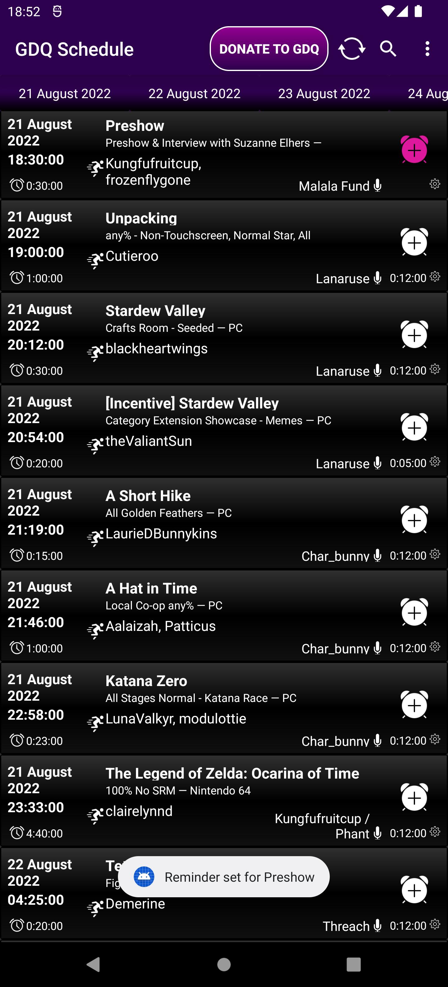 Schedule for GDQ APK for Android Download