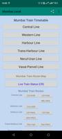 Mumbai Local Train Timetable постер