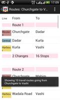 Mumbai Train Route Planner اسکرین شاٹ 1