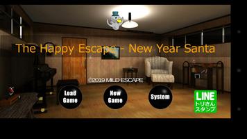 The Happy Escape - New Year Santa الملصق