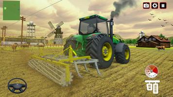 Tractor Farming Sim 3D الملصق