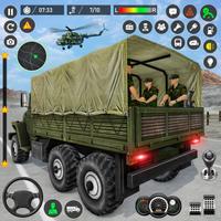오프로드 육군 트럭 게임 포스터
