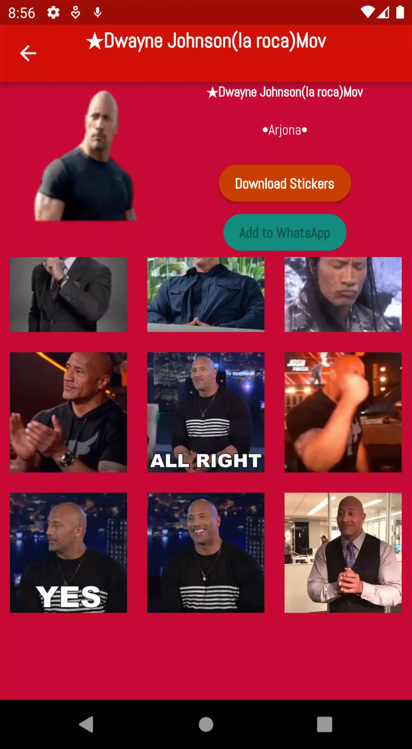 Stickers de Dwayne Johnson APK for Android Download