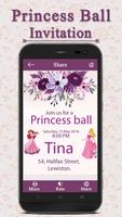 Princess Ball Invitations Cards Maker الملصق