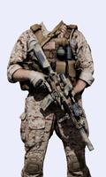 Military Photo Suit Affiche