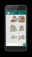Pusheen Cat Stickers Full Packs - WAStickerApps اسکرین شاٹ 1