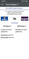 MI vs KKR T20 Live Score 2021 - Match Scorecard capture d'écran 2