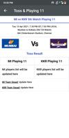 MI vs KKR T20 Live Score 2021 - Match Scorecard تصوير الشاشة 2