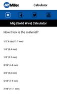 MillerWeld Setting Calculator 스크린샷 3