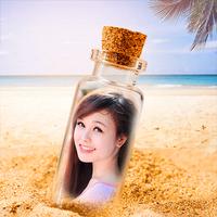 Bottle and Glass Photo Frames постер