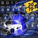 APK Blue Laser Racing Car Keyboard Theme