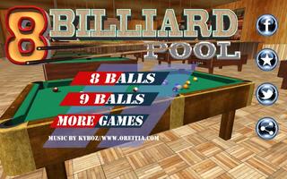 당구 3D 8 및 9 볼 풀 Billiard 3D 포스터