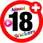 18+Animated Romantic Stickers‏ biểu tượng