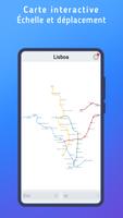 Plan du métro Lisbon Affiche