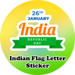 Indian Flag letter Sticker- WAStickerApps