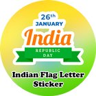 Indian Flag letter Sticker- WAStickerApps 圖標