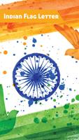 Indian Flag letter Sticker- WAStickerApps Plakat