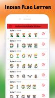 Indian Flag letter Sticker- WAStickerApps screenshot 1