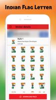 Indian Flag letter Sticker- WAStickerApps syot layar 2