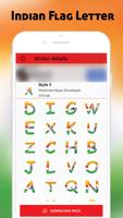 برنامه‌نما Indian Flag letter Sticker- WAStickerApps عکس از صفحه