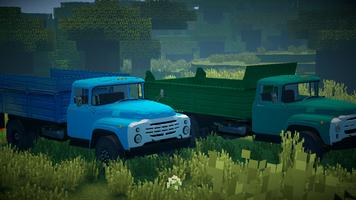 Truck Car Drive Minecraft Mod Poster