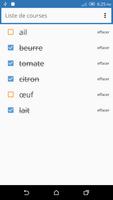 Liste de courses ảnh chụp màn hình 2